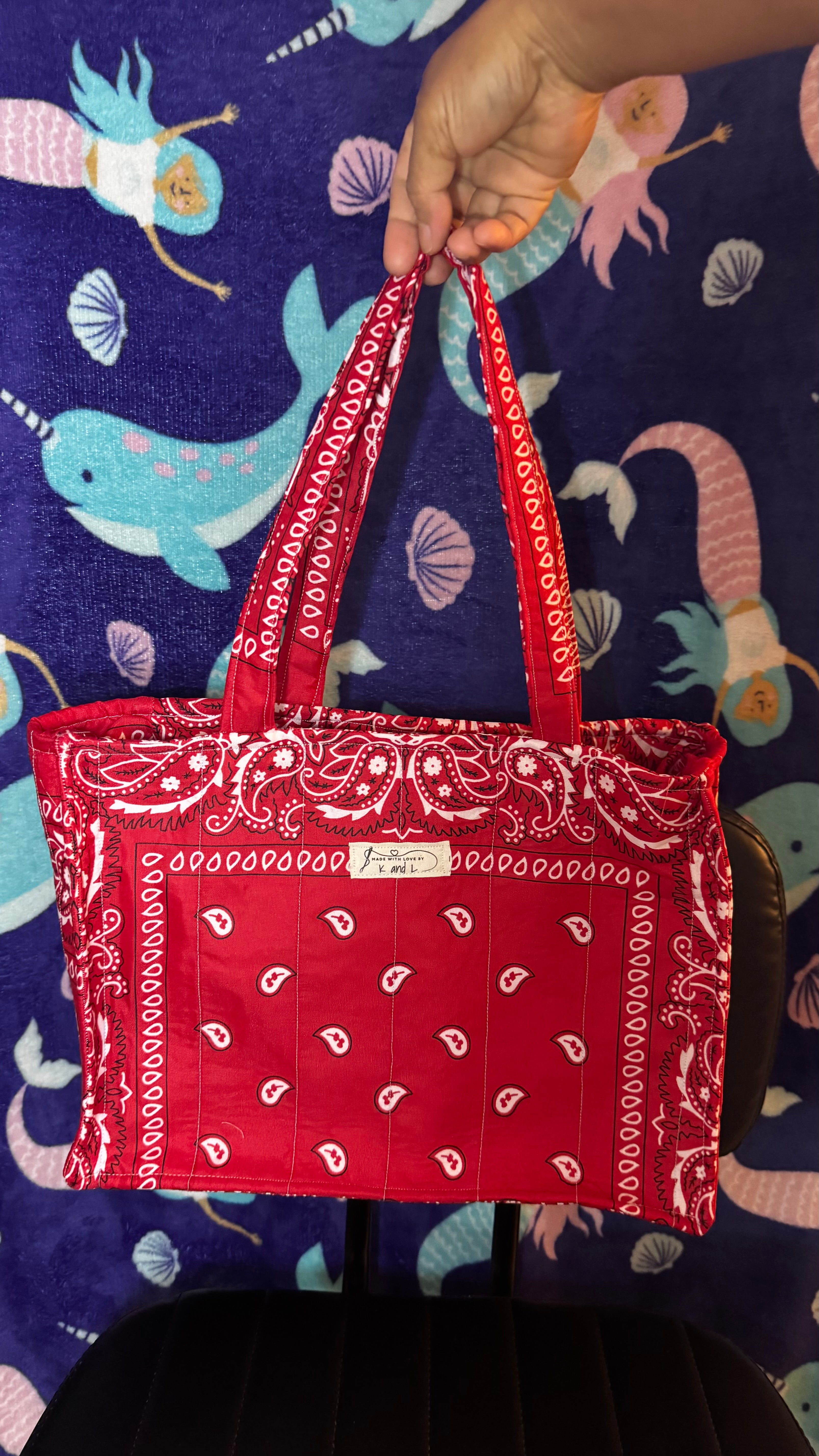 Red Bandana Tote Bag - Rock Your Style!