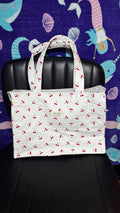 Cherry Boxy Tote Bag