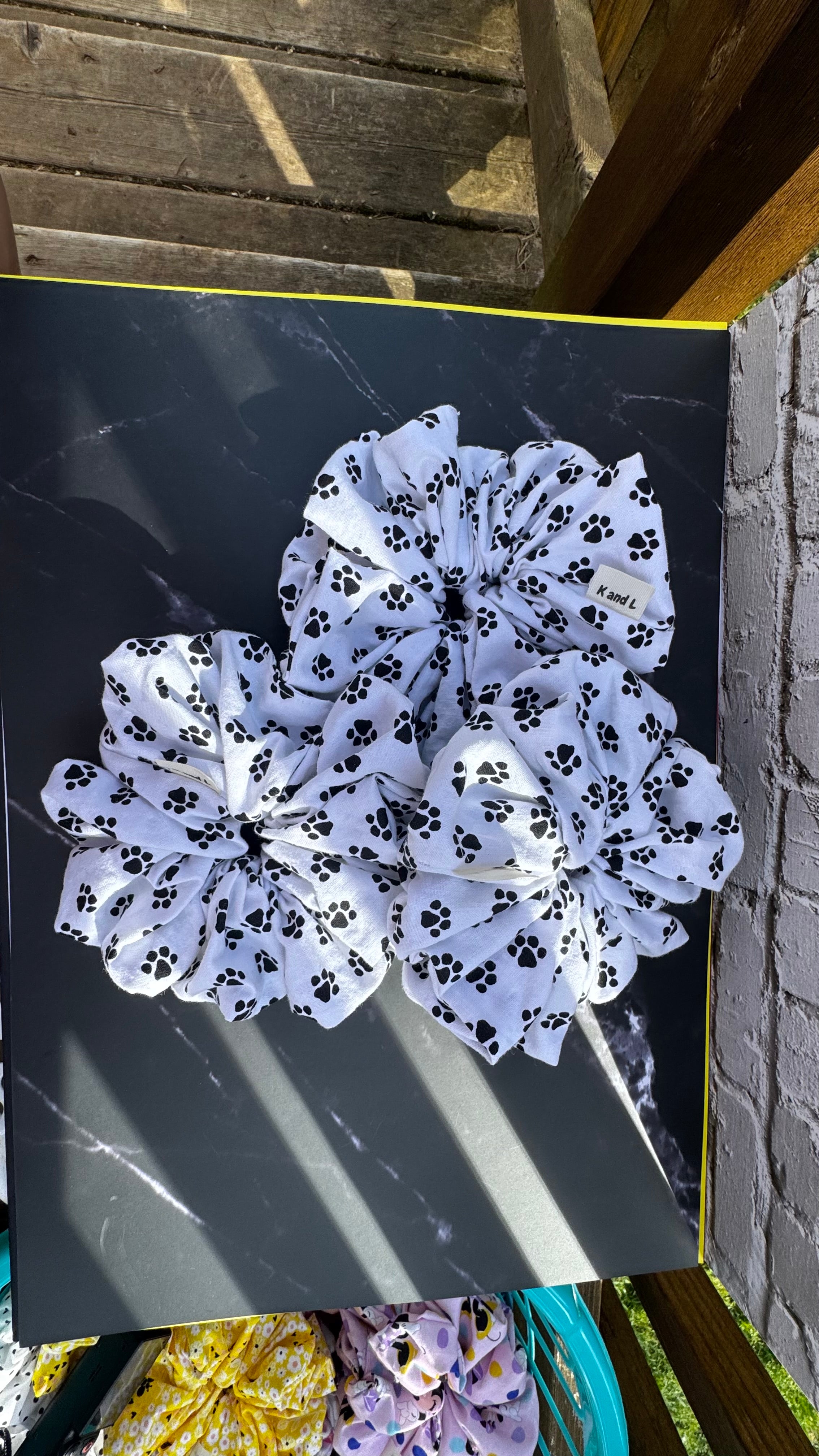 Dog Footprints Scrunchie