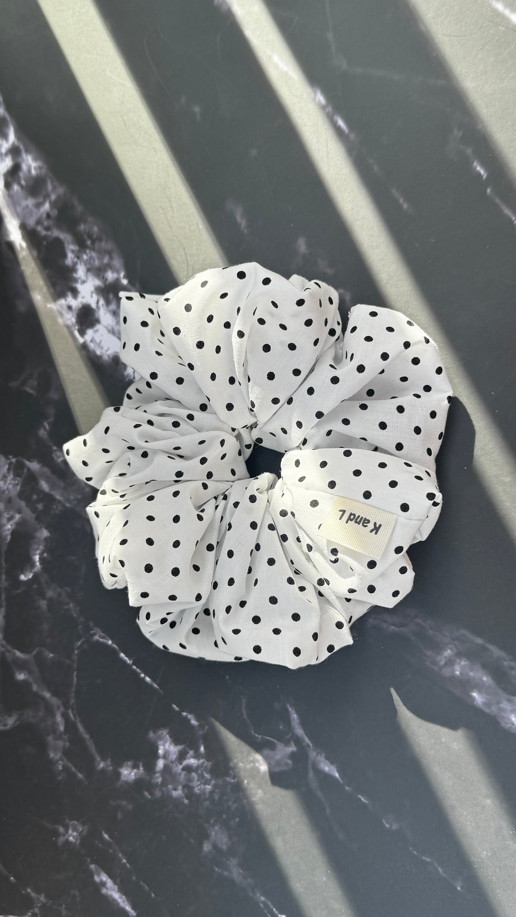 White polka dots