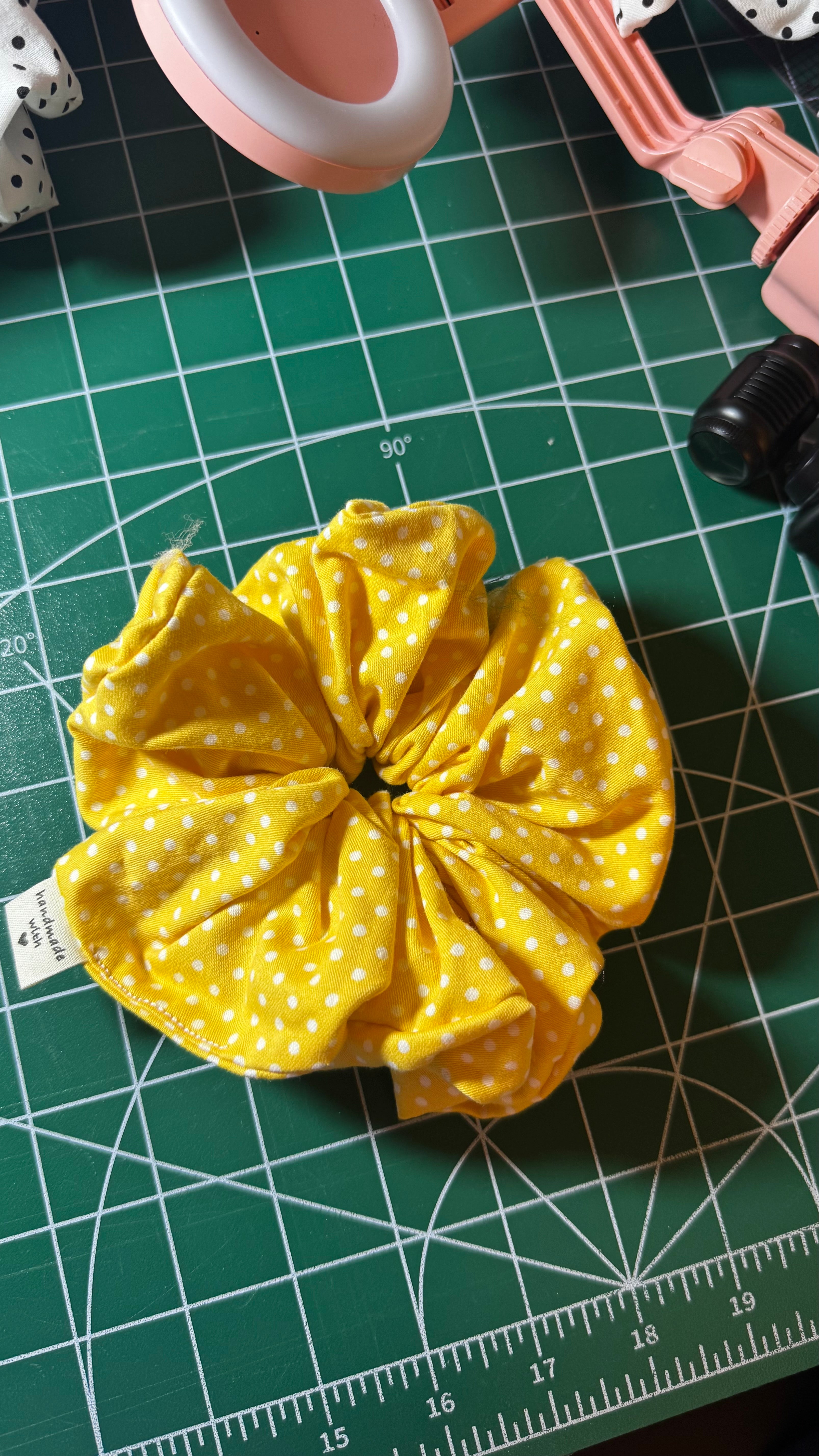 Yellow polka dots