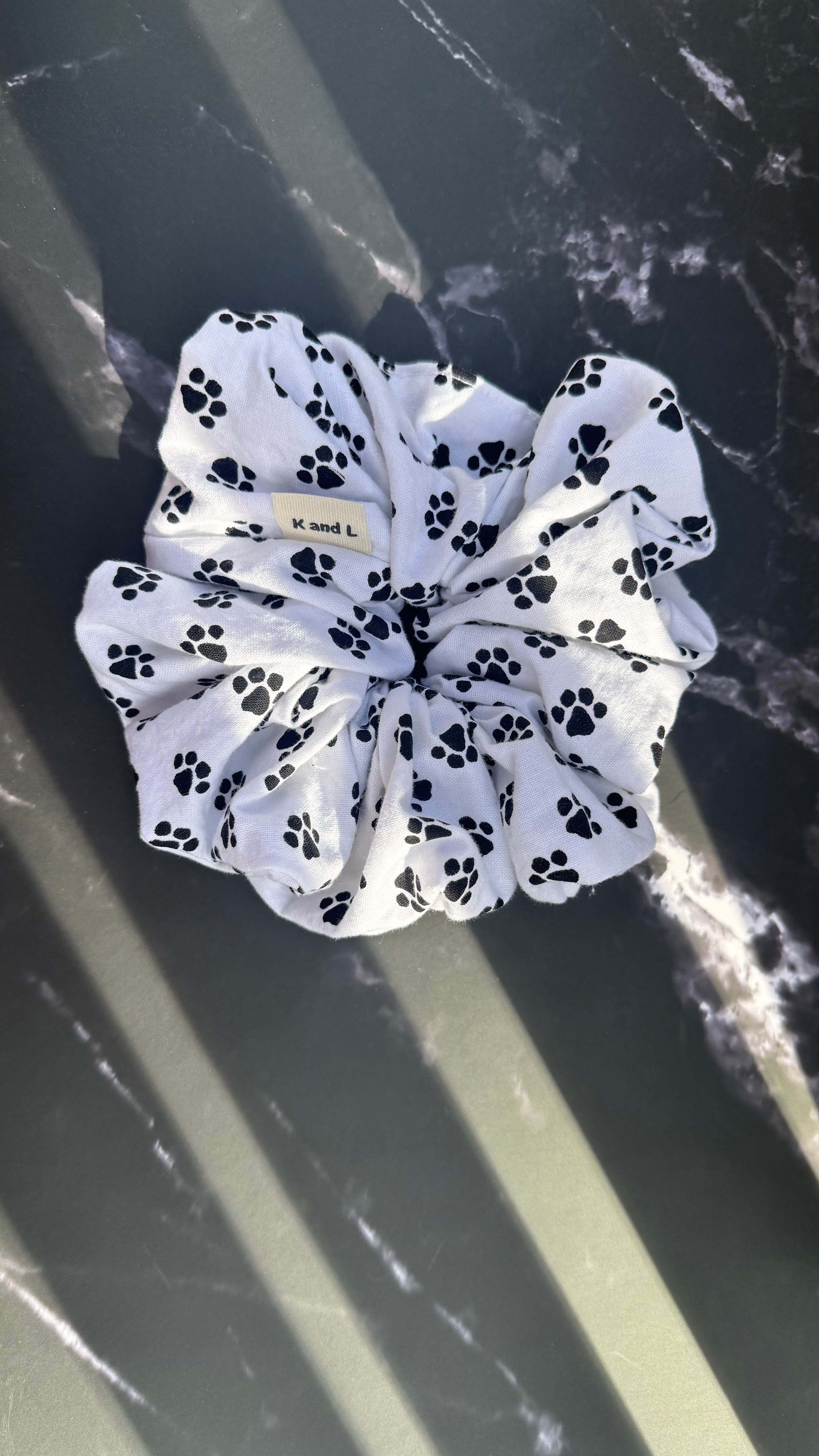 Dog Footprints Scrunchie
